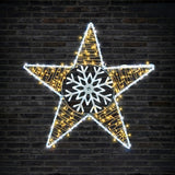 LED Flashing Snowflake Star Ropelight