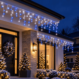 LED Cool-Blue Snowing Icicles (350 LEDs) - View 1