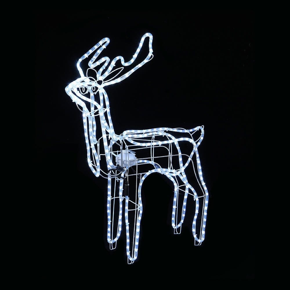 LED Ropelight Moving Standing Reindeer Cool White (70cm)