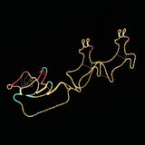LED Ropelight Double Reindeer and Sleigh Twinkling Motif