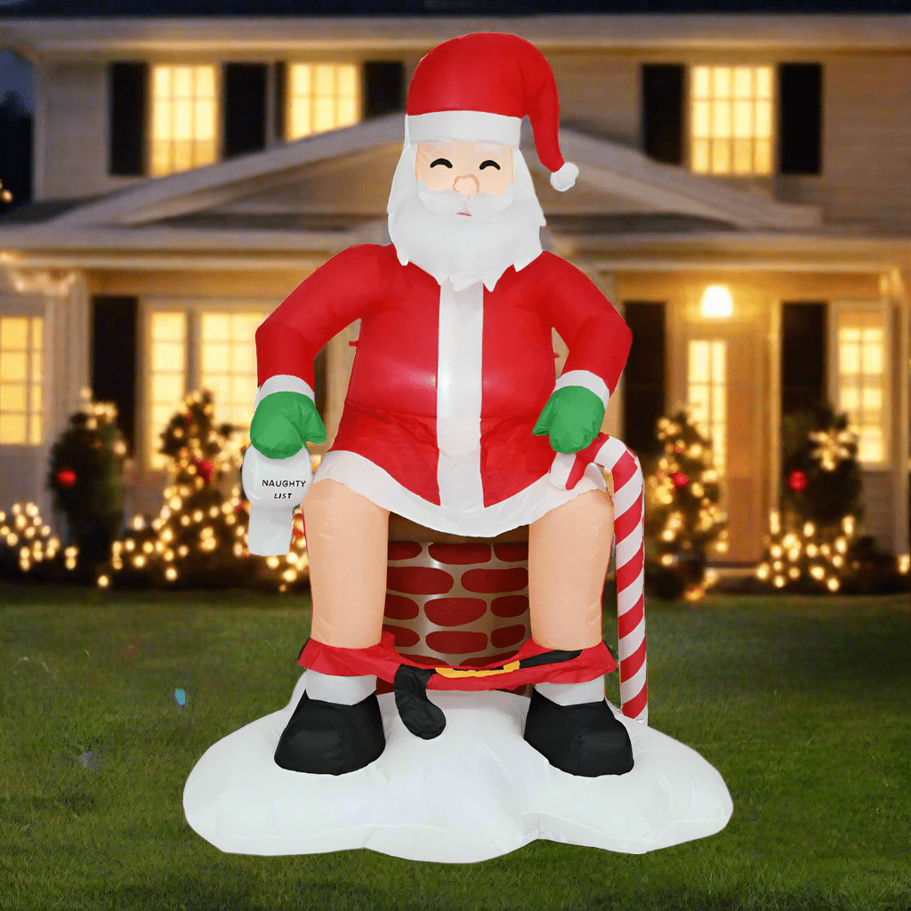 Inflatable Santa's Cheeky Pit Stop (2m)