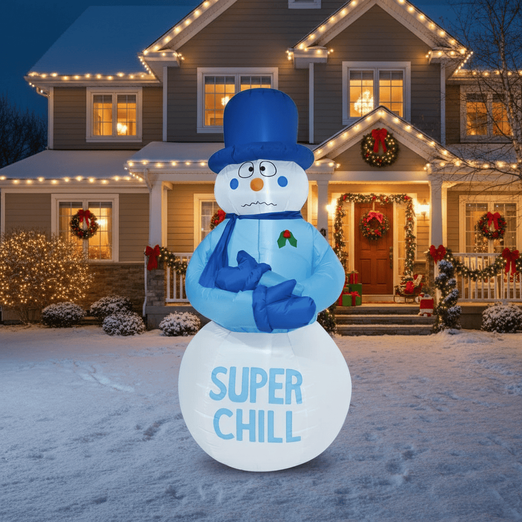 Inflatable Super Chill Shiver Snowman (240cm)