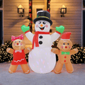 Inflatable Disco Snowman and Gingerbread Friends (2m)