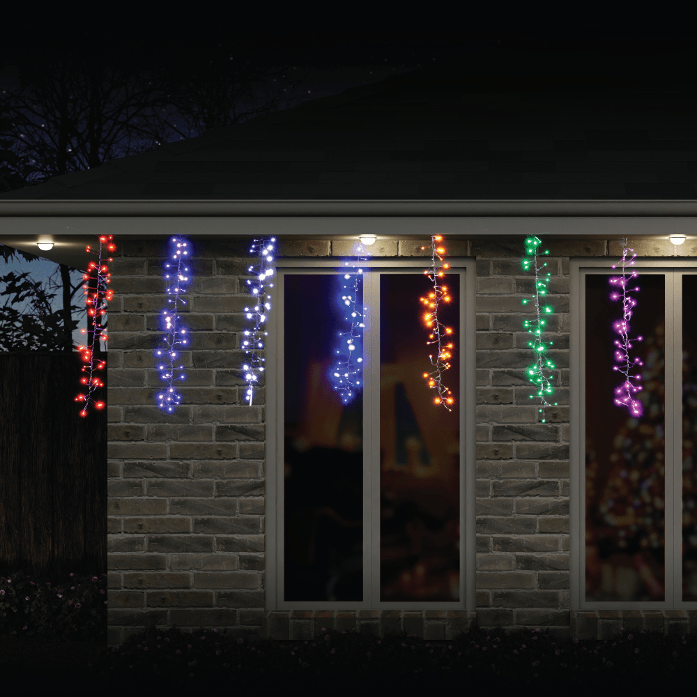 672 LED Rainbow Cluster Drops (5.2m)