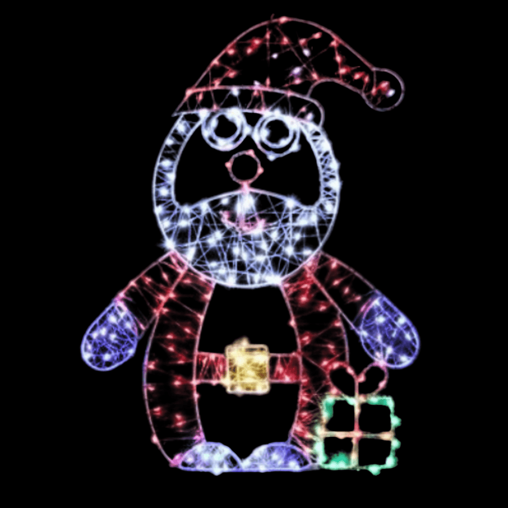 LED Starry Wire Santa Motif