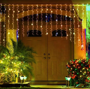 LED Crazy Curtain Twinkling Cluster Light Vintage Gold 3.5m
