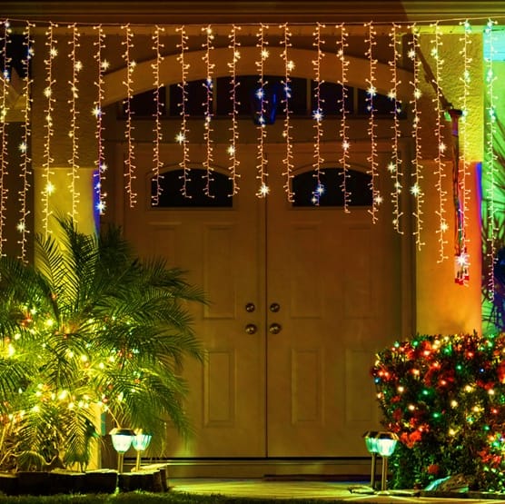 LED Crazy Curtain Twinkling Cluster Light Vintage Gold 3.5m