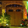 LED Crazy Curtain Twinkling Cluster Light Vintage Gold 3.5m