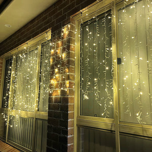 LED Crazy Curtain Twinkling Cluster Light Vintage Gold 3.5m
