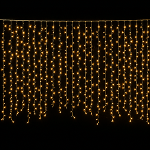 LED Crazy Curtain Twinkling Cluster Light Vintage Gold 3.5m