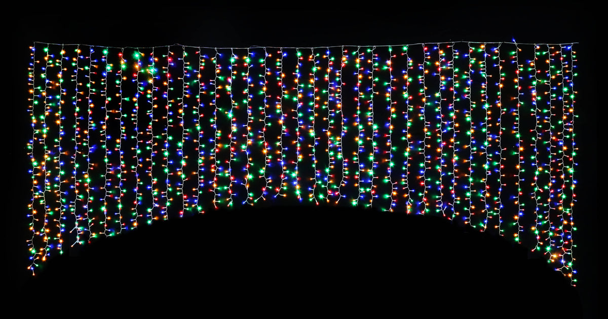 LED Crazy Curtain Twinkling Cluster Light Multicolour 3.5m — view 3