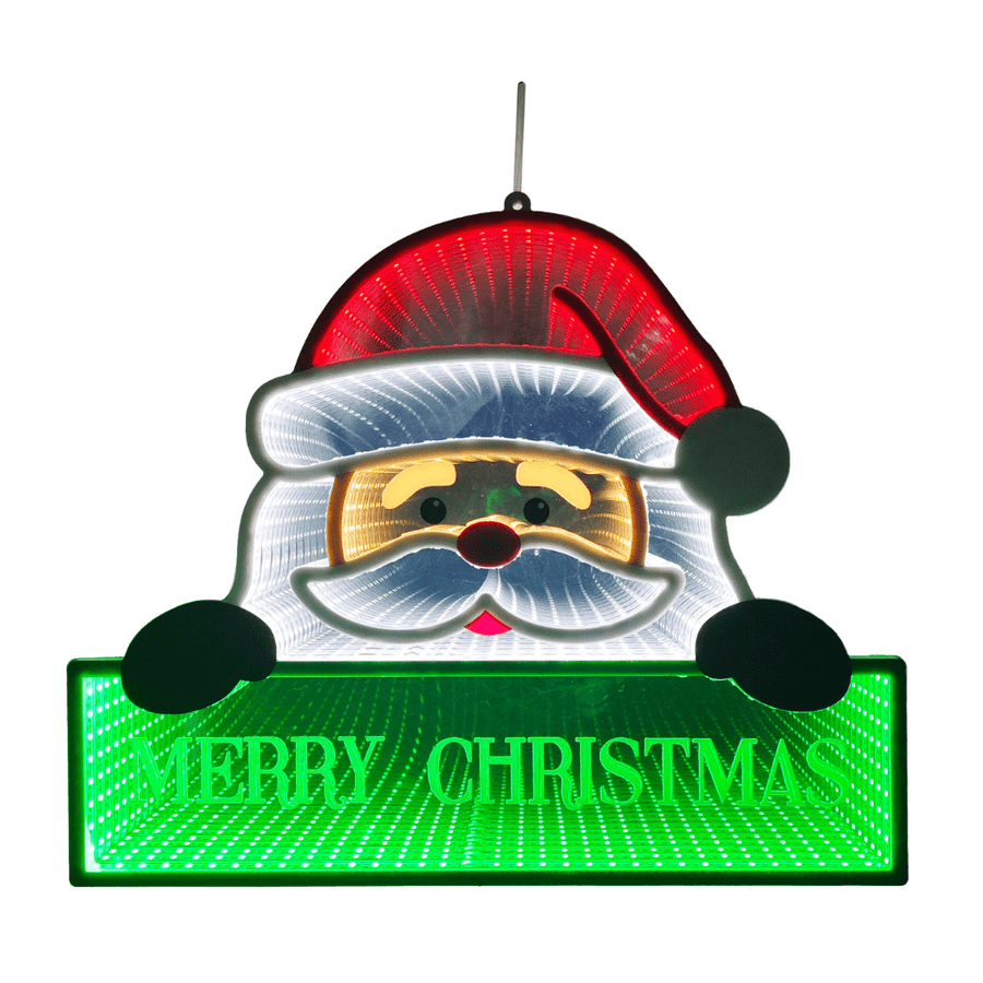 LED Infinity Merry Christmas Santa Light