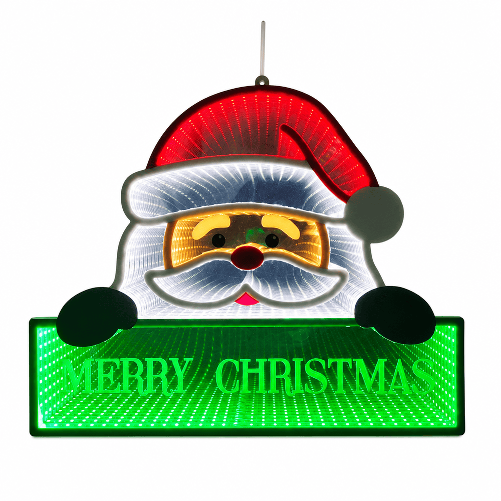 LED Infinity Merry Christmas Santa Light