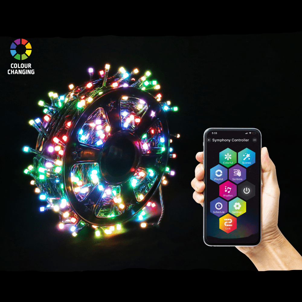 500 LED App Controlled Lightshow Multicolour Fairy Lights (29.9m)