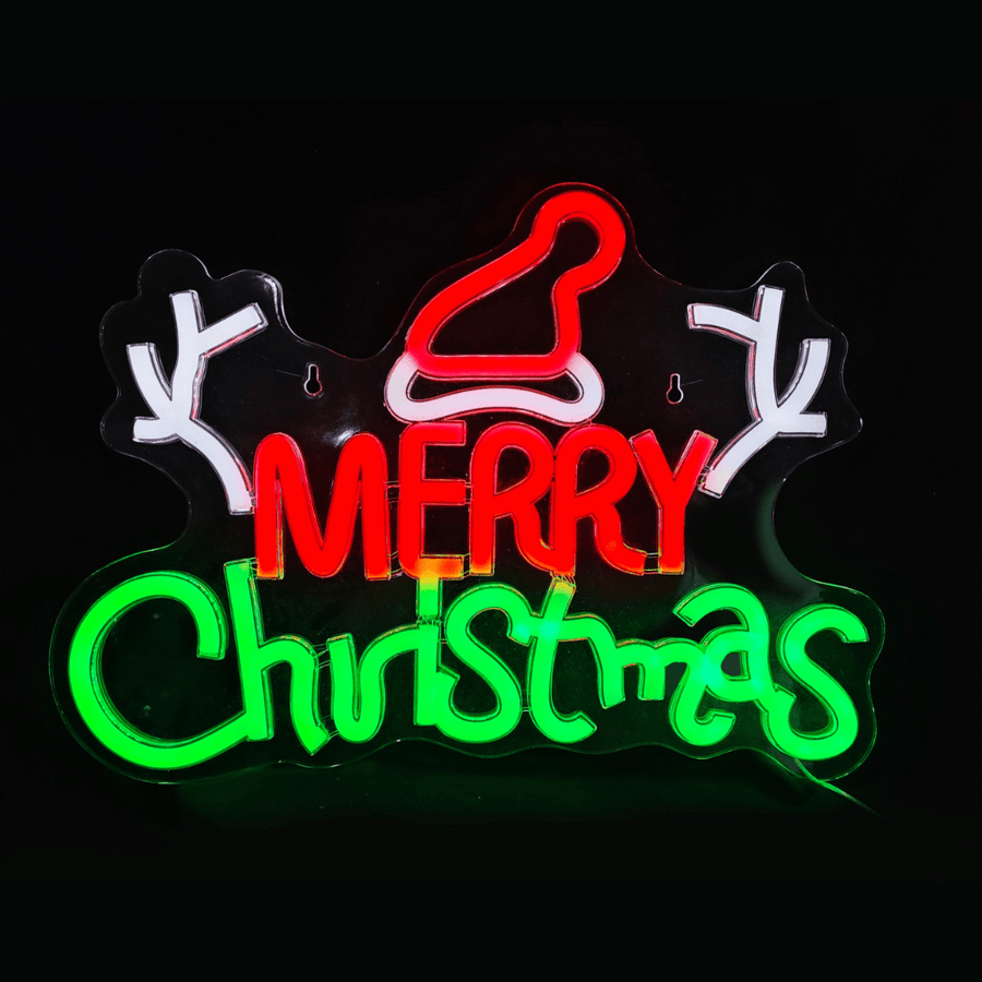 LED Neon Flex Merry Antlers Motif