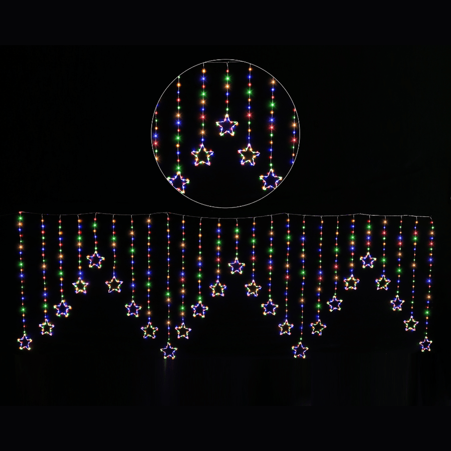 LED Star Curtain Strand Multicolour (6m length)