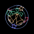 LED Ropelight Wreath with Flashing Bells (79cm)