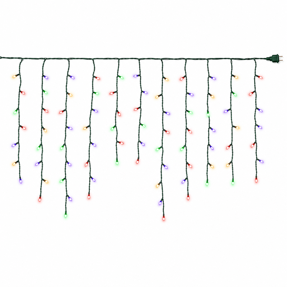LED 800 Solar Icicle Lights Multicolour (11.9m)