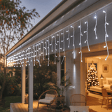 LED 800 Solar Icicle Lights Cool White (11.9m)