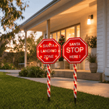 LED Solar 2in1 Santa Stop/Landing Zone Sign (56cm)