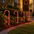 LED Solar Candy Cane Path Lights (4pc)