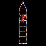 LED Santa Climbing Ladder with Star (2m)
