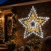 LED Retro Star Motif Warm White & Cool White