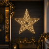 LED Starry Wire Snowflake/Star Motif Gold Assorted