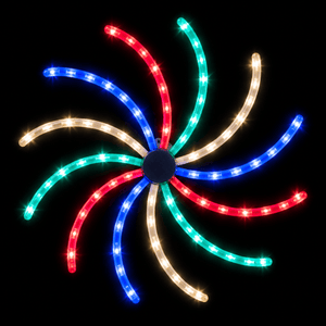 LED Stunning Flashing Spiral Motif (56cm) - View 2