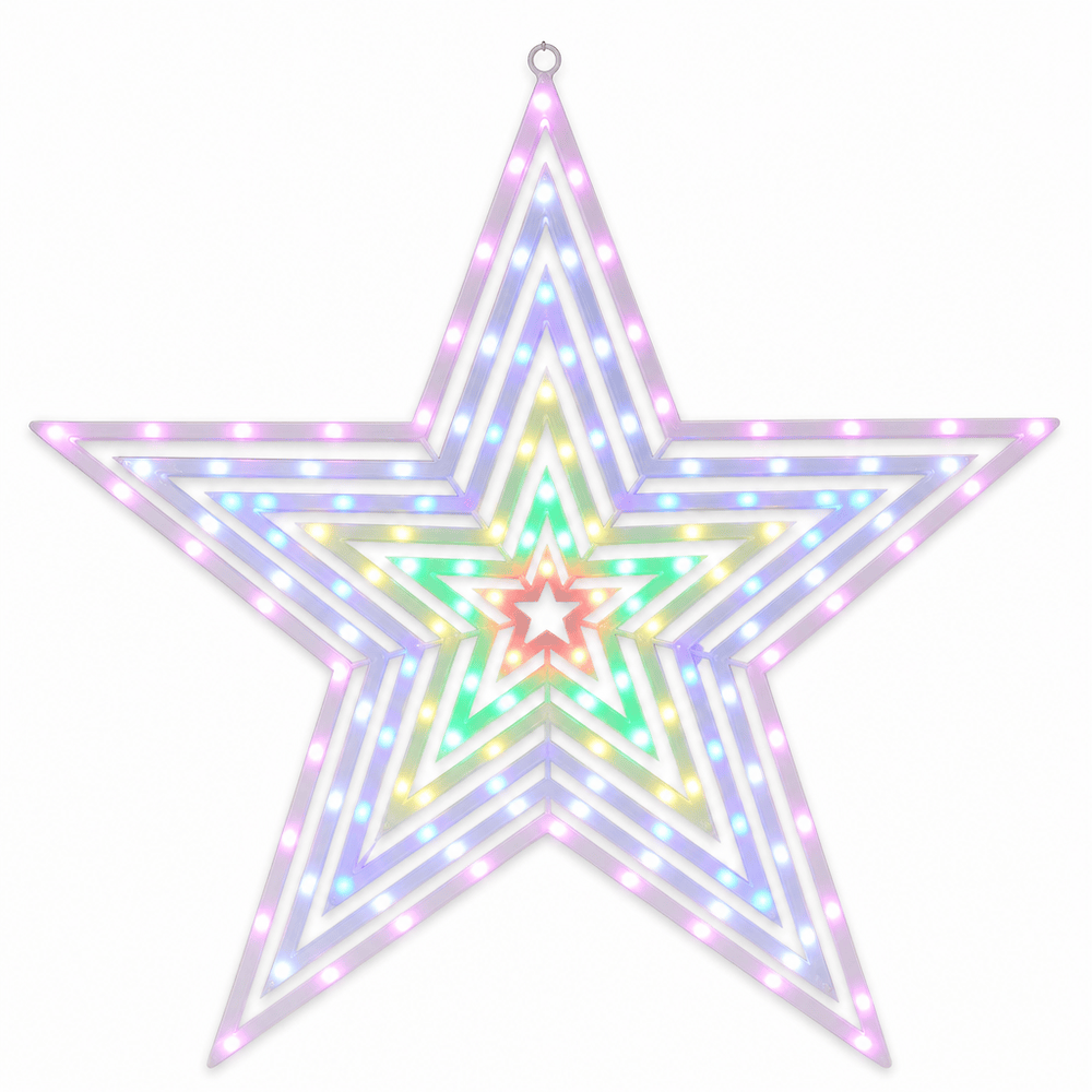 LED Stunning Flashing Star Motif Muticolour