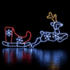 LED Crystal Reindeer & Sleigh Flashing Motif