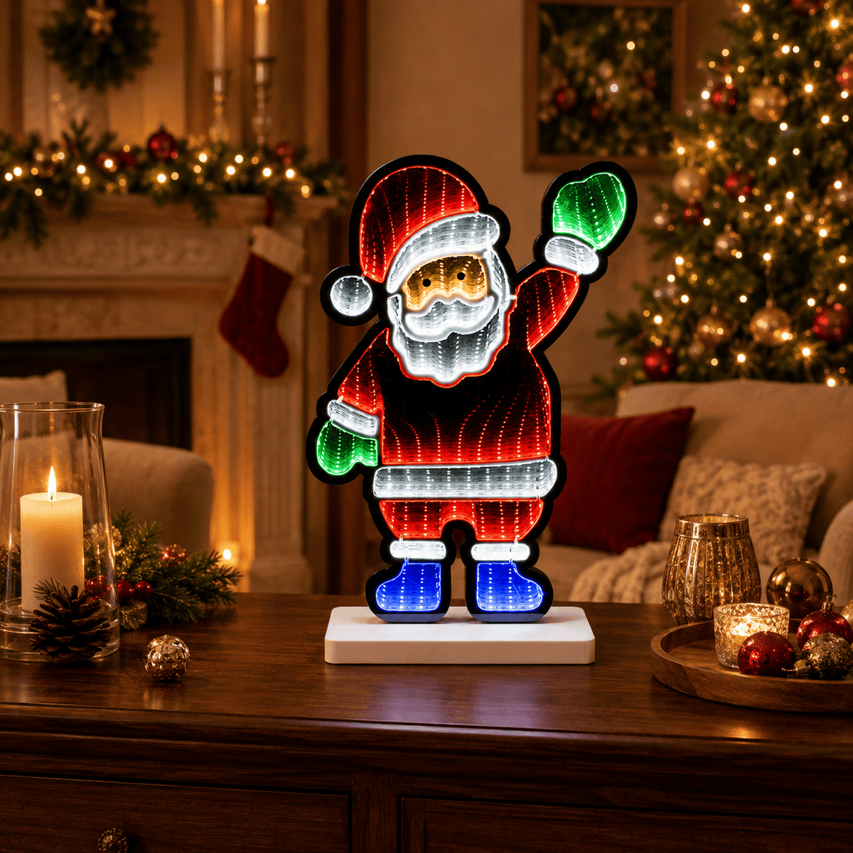 LED Santa Infinity Light (40cm)