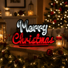 LED Merry Christmas Infinity Light - 45cm x 28cm Assorted