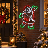 LED Happy Santa Rope Light Motif (100cm)