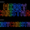 LED Ropelight 2-in-1 Merry Christmas Motif Rainbow