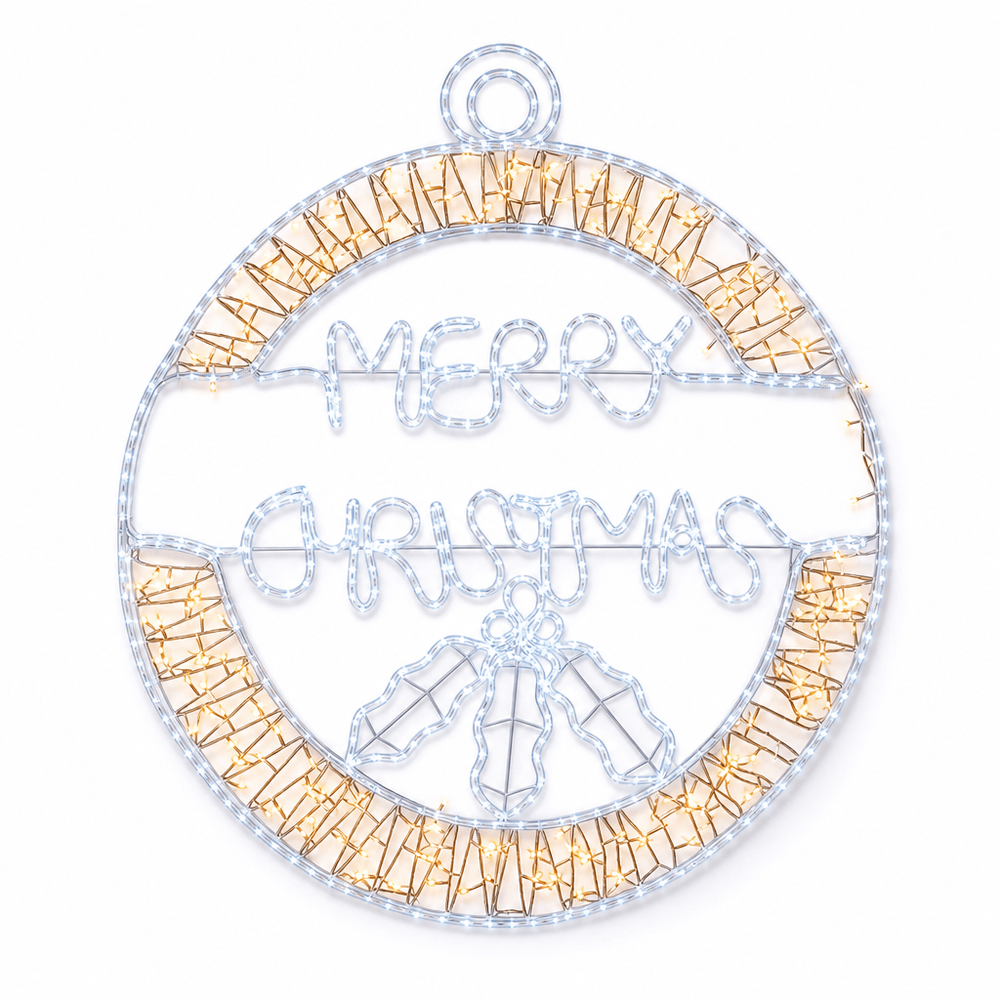 LED Ropelight Merry Christmas Bauble Motif