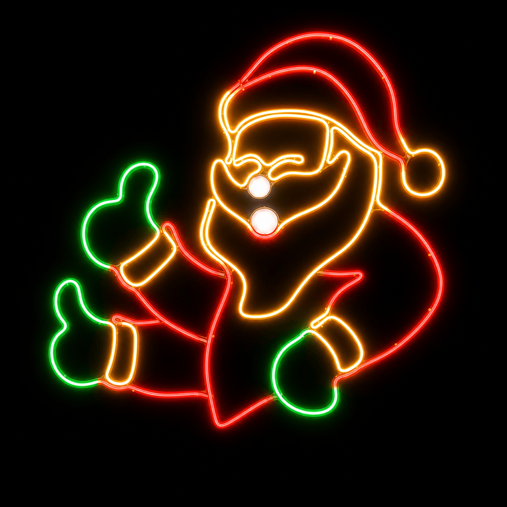 LED Neonflex Flashing Thumbs Up Santa (88cm)