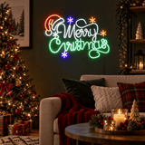 LED Neonflex Merry Christmas Sign (42cm x 62cm)
