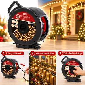 LED 1000 Fairy Lights on Reel Warm White - View 3