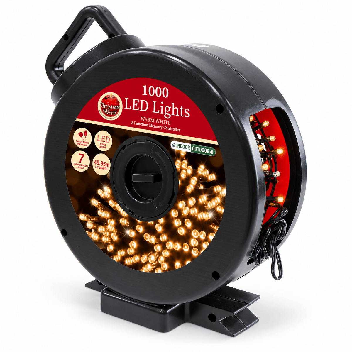 LED 1000 Fairy Lights on Reel Warm White - View 1