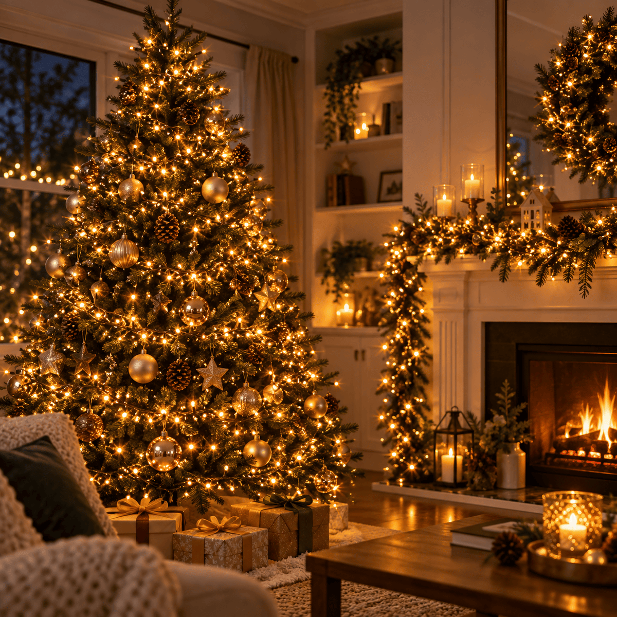 LED 400 Fairy Lights Vintage Gold (40m) - View 2