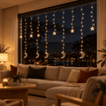 LED Star-Moon Curtain Warm White