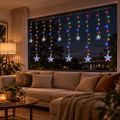 LED Stars Curtain Light Warm White - View 1