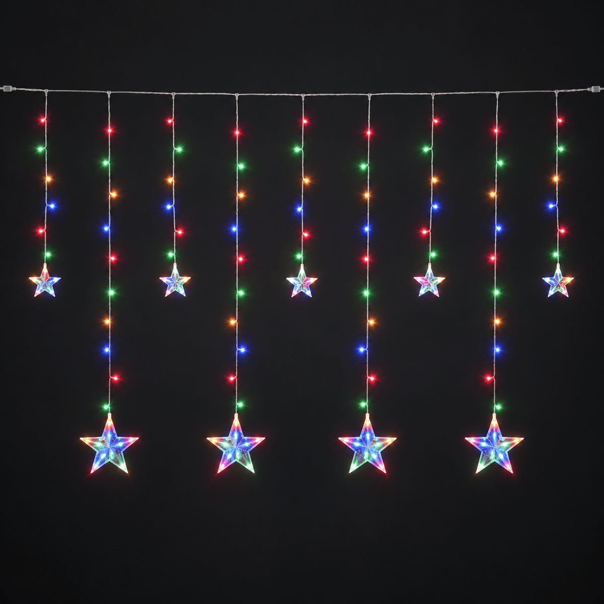 LED Stars Curtain Light Warm White - View 2