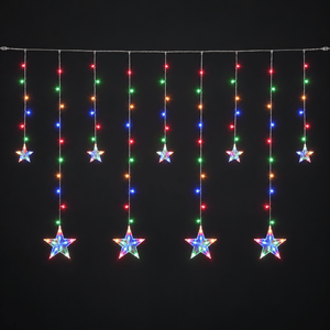 LED Stars Curtain Light Warm White - View 2