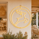 LED Double Rings Reindeer Twinkling Motif (52cm)