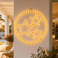 LED Double Rings Stars Twinkling Motif (52cm)