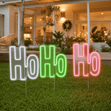 LED Neon HoHoHo Lawn Sign