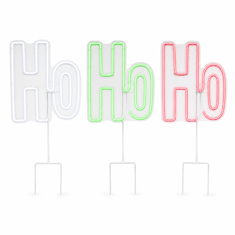 LED Neon HoHoHo Lawn Sign