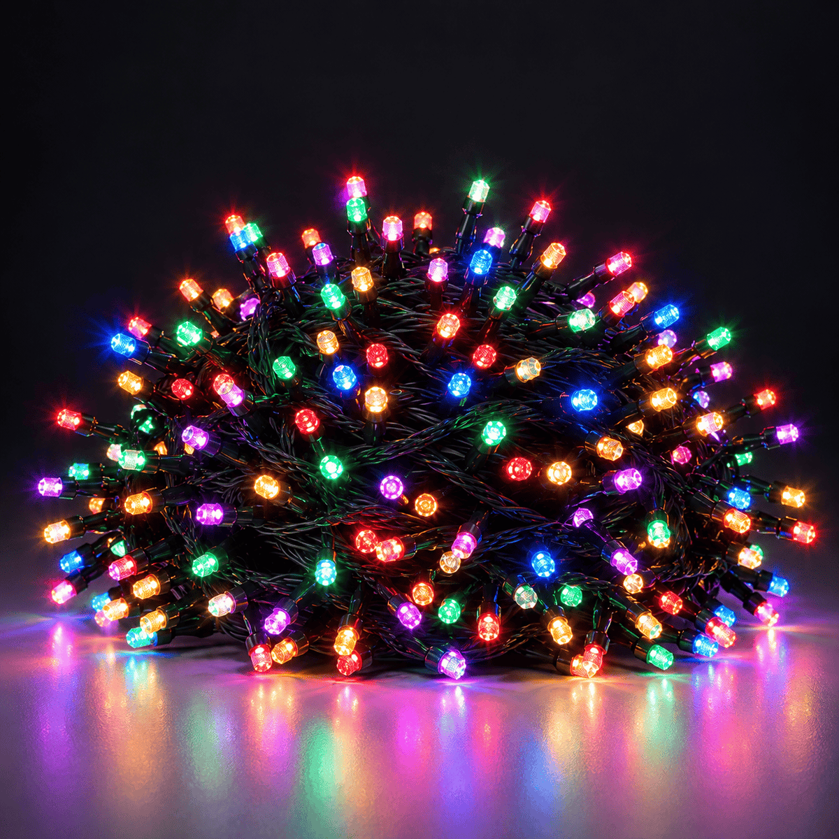 LED 200 Faceted Fairy Lights Dual Colour Multicolour